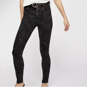 NWT New $98 Free People Long & Lean High Waist Camo Skinny Jeans Size 27